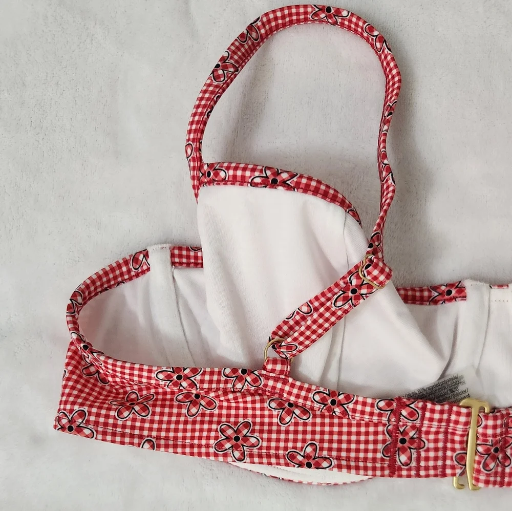 New!Pink X Frankies Bikini Buttercup Bikini Top‎ Ladybug Lane Red Gingerham